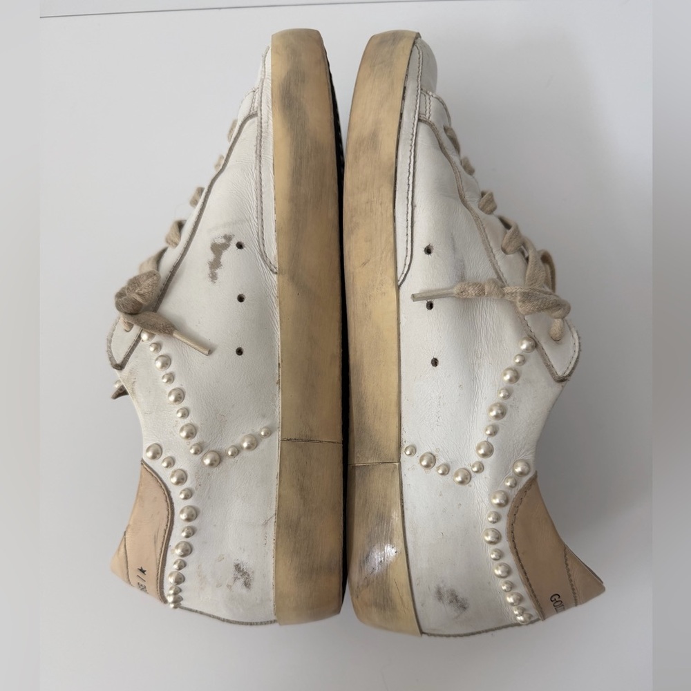 Golden Goose Superstar Pearly Low-Top Sneakers, Size 38 - Picture 7 of 13